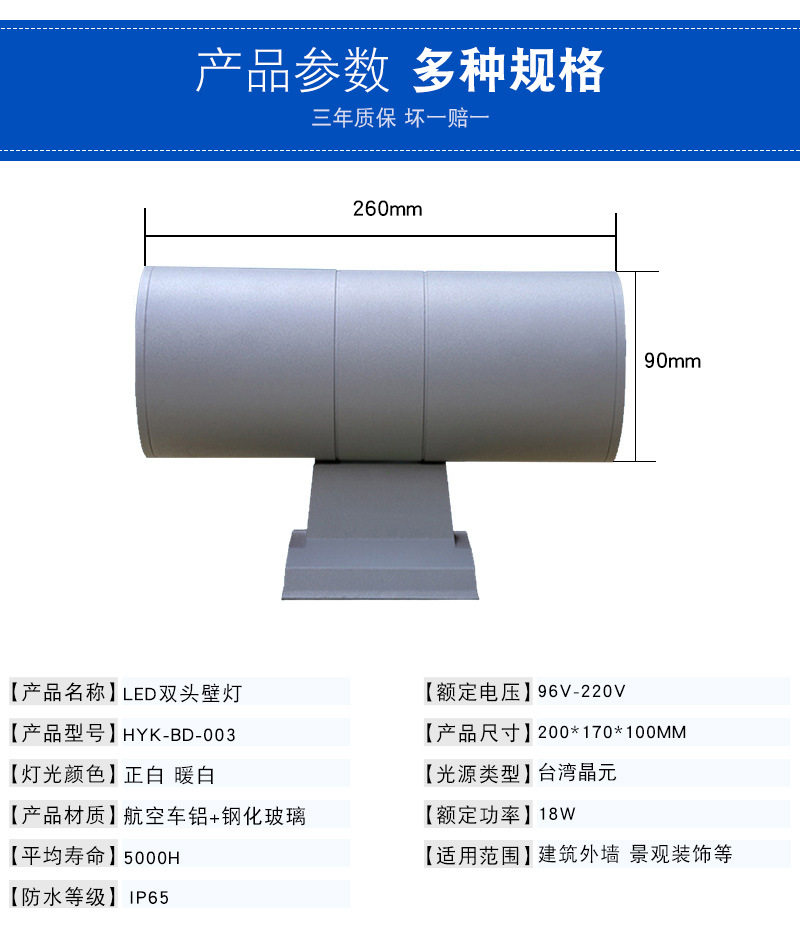 室内户外防水LED壁灯
